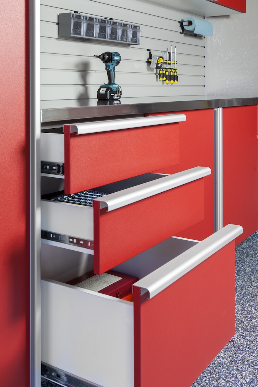 Red Drawers Open